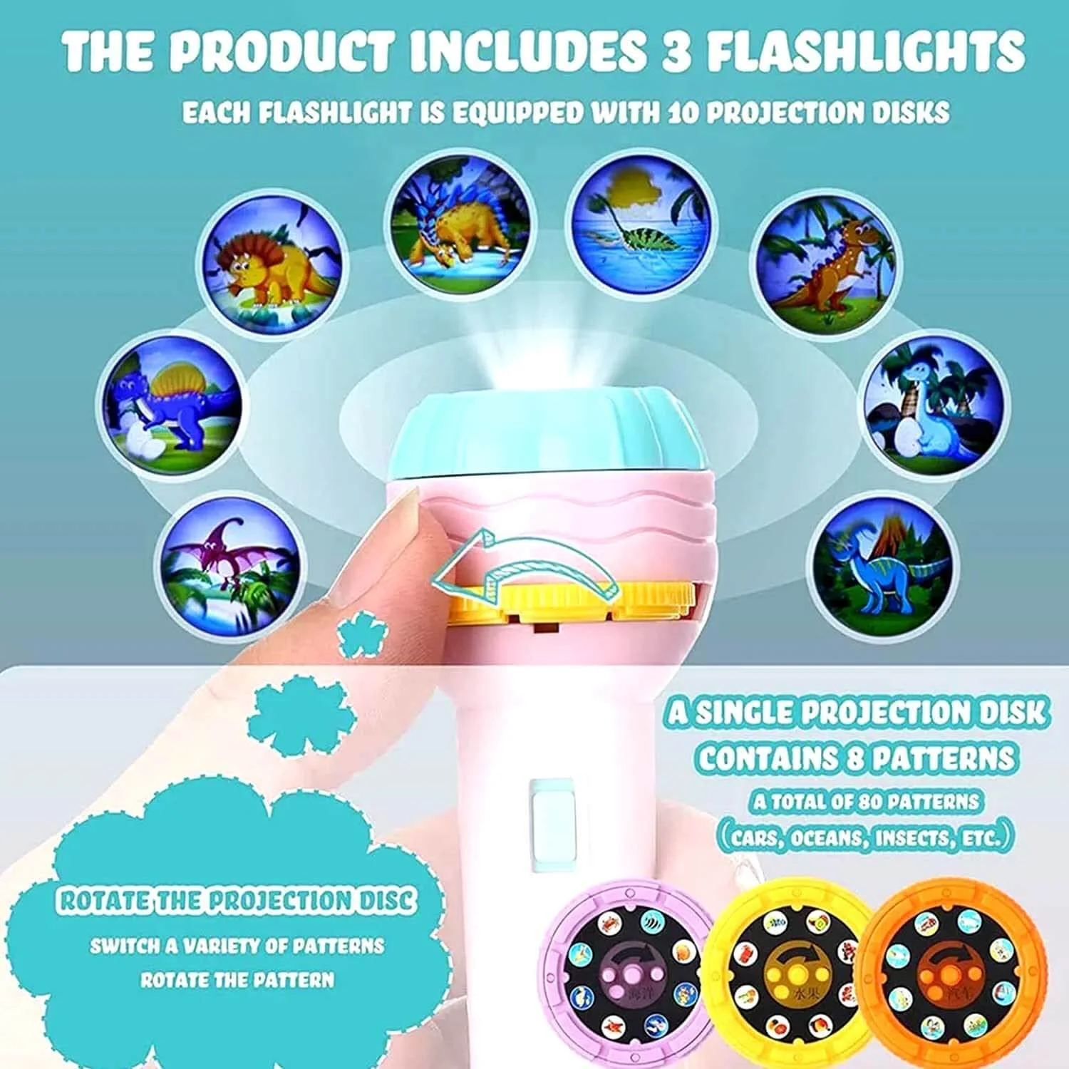 Kids Projection Light Toy Assorted color - Image 2