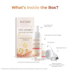 NICONI Tan Vanish Gluta-Kojic Skin Polish | Instant Tan Removal & Glow